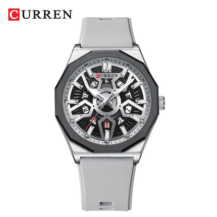 Men 's Watches Fashion Men's Quartz Waterproof Silicone Watches Business Casual Sport Design Wrist Watch for Men