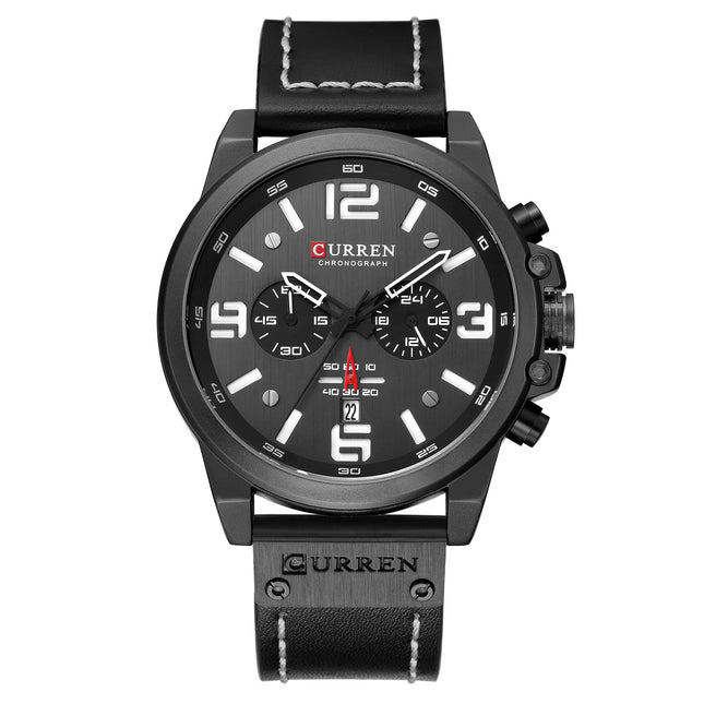 Men Watches,Mens Full Leather Strap Steel Quartz Watch Fashion Casual Mens Waterproof Motion Casual Watch