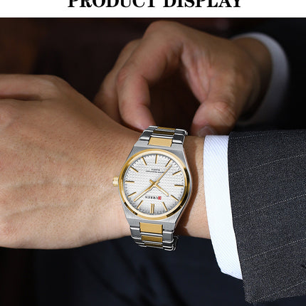 Men's Watches Sport Watch for Men Multifunction Chronograph Fashion Wristwatches Calendar With Leather Strap