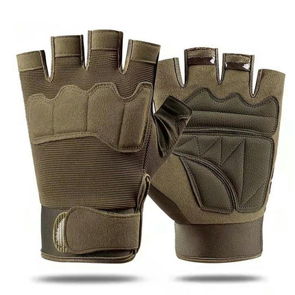 Kids Tactical Gloves Half Finger Bicycle Gloves Anti-skid Wearable Gloves Boys and Girls Training Military Gloves