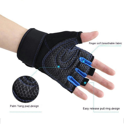 Half Finger Mountain Road Bicycle Riding Gloves Anti-slip Shock Absorbing Padded Breathable Gloves Mens Womens