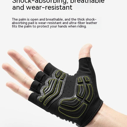 Unisex Sports Gloves - Breathable Non-slip Fitness Gloves - Bicycle Riding Half Finger Gloves