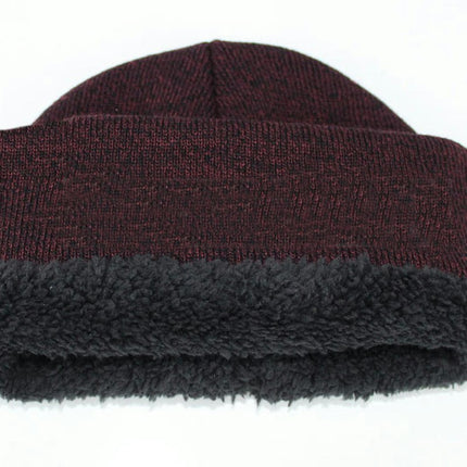 Winter Men's and Women's Woolen Hat Scarf Touch Screen Gloves Set - Warm Lined Knitted Plush Long Scarf Set