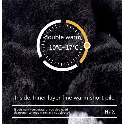 Winter Warm Gloves Set Women's Scarf Hat Gloves Set Touch Screen Gloves Men's Warm Neck Wrap Set