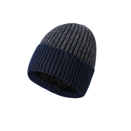 Double Plush Pee Wee Hat, Unisex Everyday Flip Flop Plain Knit Hat, Soft and Warm Winter Hat