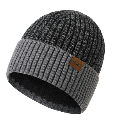 Double Plush Pee Wee Hat, Unisex Everyday Flip Flop Plain Knit Hat, Soft and Warm Winter Hat