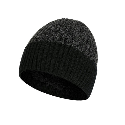 Double Plush Pee Wee Hat, Unisex Everyday Flip Flop Plain Knit Hat, Soft and Warm Winter Hat
