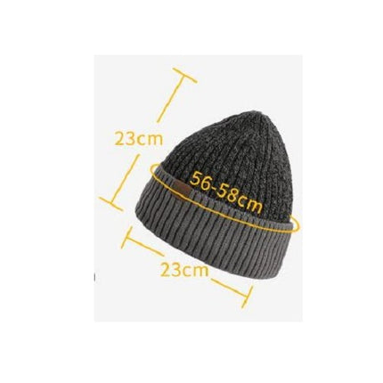Double Plush Pee Wee Hat, Unisex Everyday Flip Flop Plain Knit Hat, Soft and Warm Winter Hat