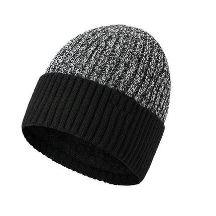 Double Plush Pee Wee Hat, Unisex Everyday Flip Flop Plain Knit Hat, Soft and Warm Winter Hat