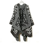 Dark gray stone leopard print