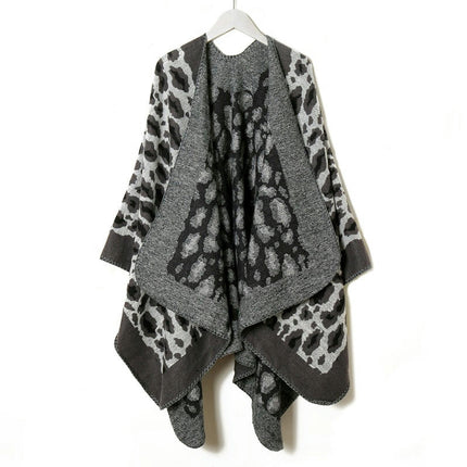 Women's Shawl Wraps Open Front Poncho Cape Oversized Sweaters Casual Cardigan Shawls for Fall Winter