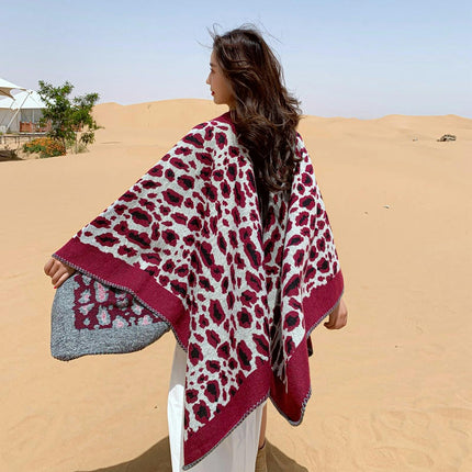 Women's Shawl Wraps Open Front Poncho Cape Oversized Sweaters Casual Cardigan Shawls for Fall Winter