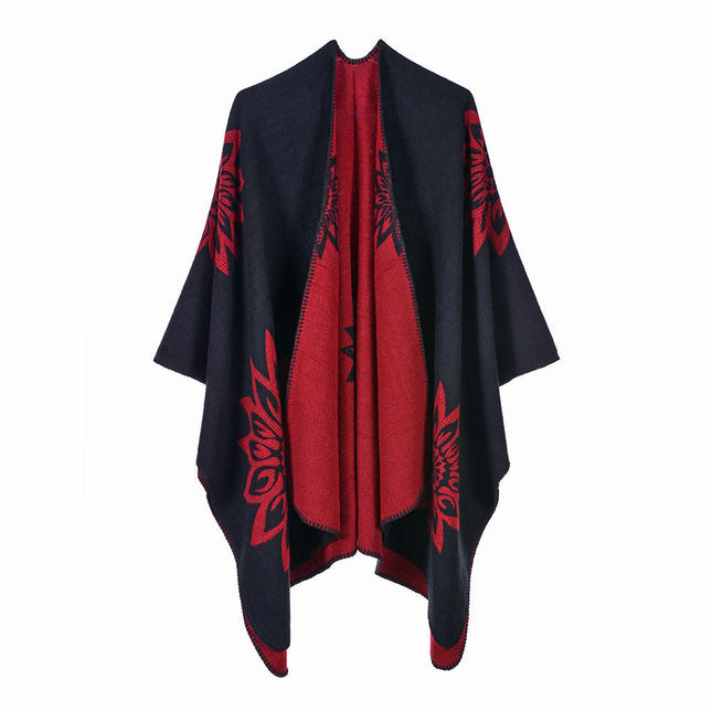 Women's Shawl Wrap Open Front Poncho Scarf Cape for Women, Cardigan Sweater Blanket for Spring Fall Winter