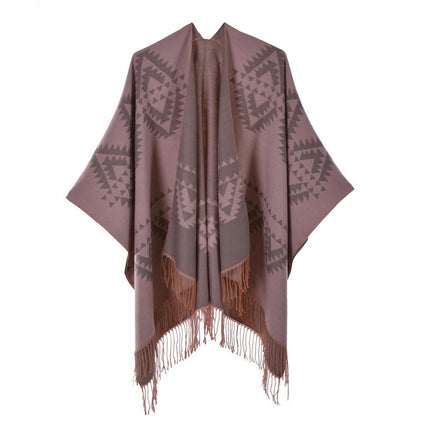 Women's Shawl Scarf, Pashmina Scarf Blanket Poncho Winter Warm, Front Opening Spring and Autumn Poncho