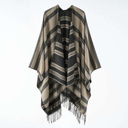 Women's Poncho Shawl Fashion Tassel Large Long Scarf Cardigan