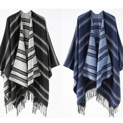 Women's Poncho Shawl Fashion Tassel Large Long Scarf Cardigan