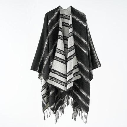 Women's Poncho Shawl Fashion Tassel Large Long Scarf Cardigan