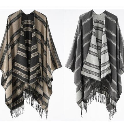 Women's Poncho Shawl Fashion Tassel Large Long Scarf Cardigan