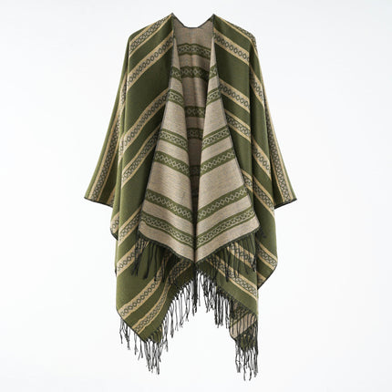Women's Poncho Shawl Fashion Tassel Large Long Scarf Cardigan