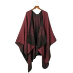 Dark red and black
