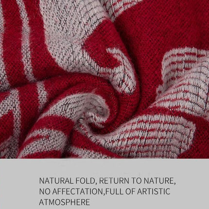 Scarf for Women Luxury Warm Wrap Silky Feel Shawl  in Rich Colours  Faux Cashmere Split Shawl