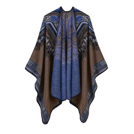 Women's Shawl Wrap Poncho  Cape Cardigan Sweater Open Front for Fall Winter Spring
