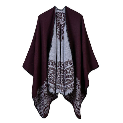 Women's Shawl Wrap Poncho  Cape Cardigan Sweater Open Front for Fall Winter Spring