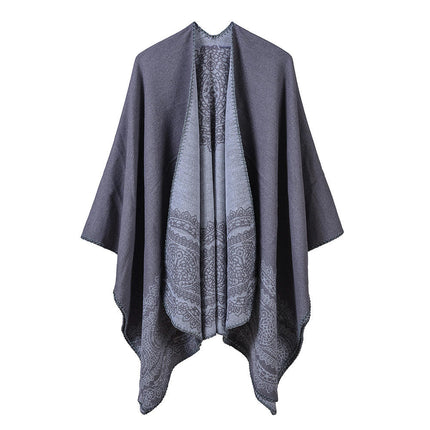 Women's Shawl Wrap Poncho  Cape Cardigan Sweater Open Front for Fall Winter Spring