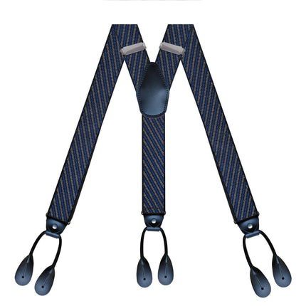 Mens 6 Clip Suspenders Y-back Leather Heavy Duty Suspenders suspenders for Women and Men
