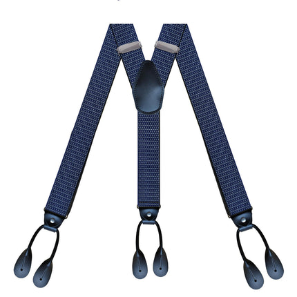 Mens 6 Clip Suspenders Y-back Leather Heavy Duty Suspenders suspenders for Women and Men