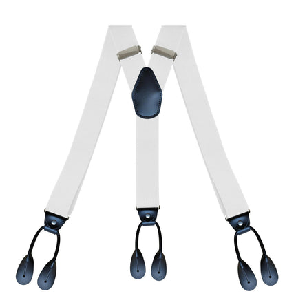 Mens 6 Clip Suspenders Y-back Leather Heavy Duty Suspenders suspenders for Women and Men