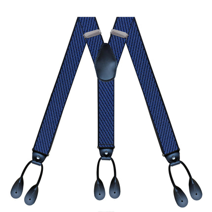 Mens 6 Clip Suspenders Y-back Leather Heavy Duty Suspenders suspenders for Women and Men