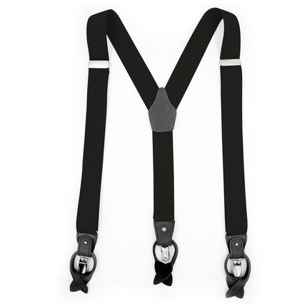 Y-back Leather Elastic Mens suspenders, Heavy Duty Suspenders for Men, Work Suspenders for Men