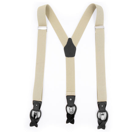Y-back Leather Elastic Mens suspenders, Heavy Duty Suspenders for Men, Work Suspenders for Men