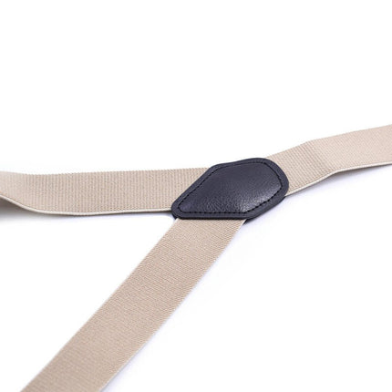 Leather Clip Suspenders For Men, Y-Back Heavy Duty suspenders Suspender for Men And Women