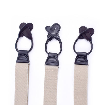 Leather Clip Suspenders For Men, Y-Back Heavy Duty suspenders Suspender for Men And Women