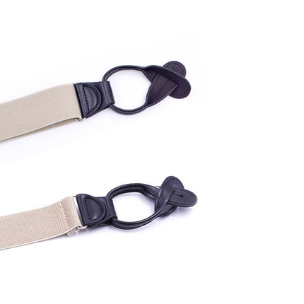 Leather Clip Suspenders For Men, Y-Back Heavy Duty suspenders Suspender for Men And Women