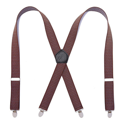 Men's Suspenders Heavy Duty Suspenders for Men X Back Adjustable Elastic Suspenders