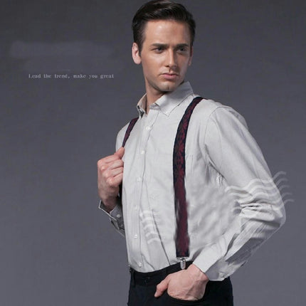 Adjustable and Elastic Braces Suspenders Y Shape with Strong Clips Suspenders for Men