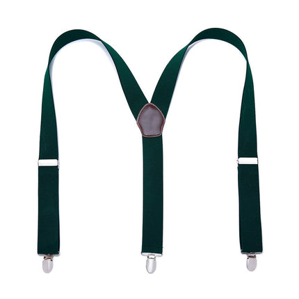 Suspenders for Men- Adjustable Elastic Y Shape mens Suspenders and Strong Clips Elastic Suspenders