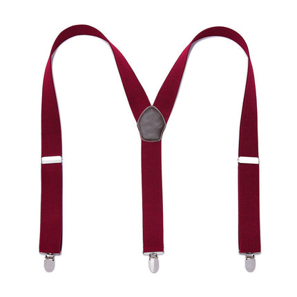 Suspenders for Men- Adjustable Elastic Y Shape mens Suspenders and Strong Clips Elastic Suspenders