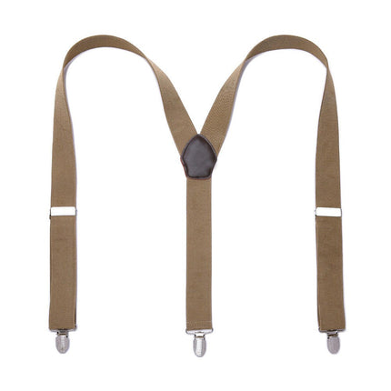 Suspenders for Men- Adjustable Elastic Y Shape mens Suspenders and Strong Clips Elastic Suspenders