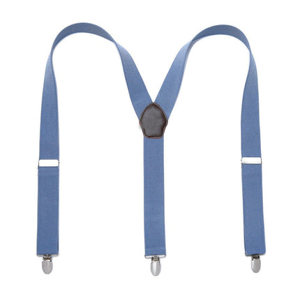 Suspenders for Men- Adjustable Elastic Y Shape mens Suspenders and Strong Clips Elastic Suspenders