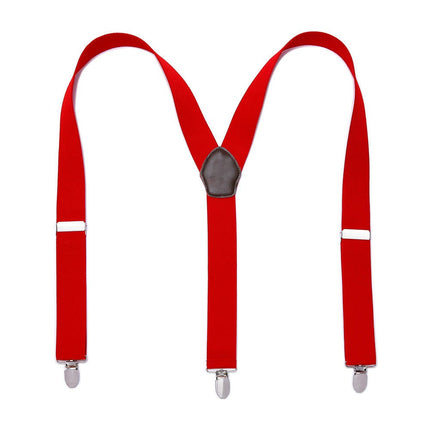 Suspenders for Men- Adjustable Elastic Y Shape mens Suspenders and Strong Clips Elastic Suspenders