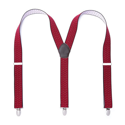 Suspenders for Men- Adjustable Elastic Y Shape mens Suspenders and Strong Clips Elastic Suspenders