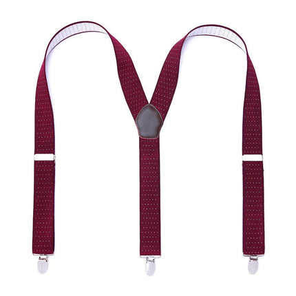 Suspenders for Men- Adjustable Elastic Y Shape mens Suspenders and Strong Clips Elastic Suspenders