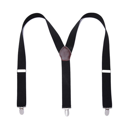 Suspenders for Men- Adjustable Elastic Y Shape mens Suspenders and Strong Clips Elastic Suspenders