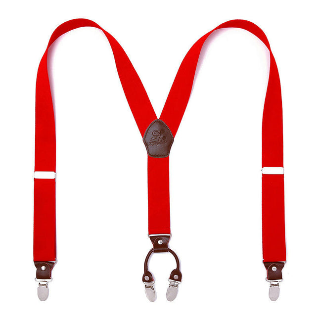 Suspenders for Men Adjustable Elastic Y Shape Suspenders with Strong Clips Suspender