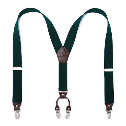 Suspenders for Men Adjustable Elastic Y Shape Suspenders with Strong Clips Suspender