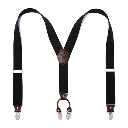 Suspenders for Men Adjustable Elastic Y Shape Suspenders with Strong Clips Suspender